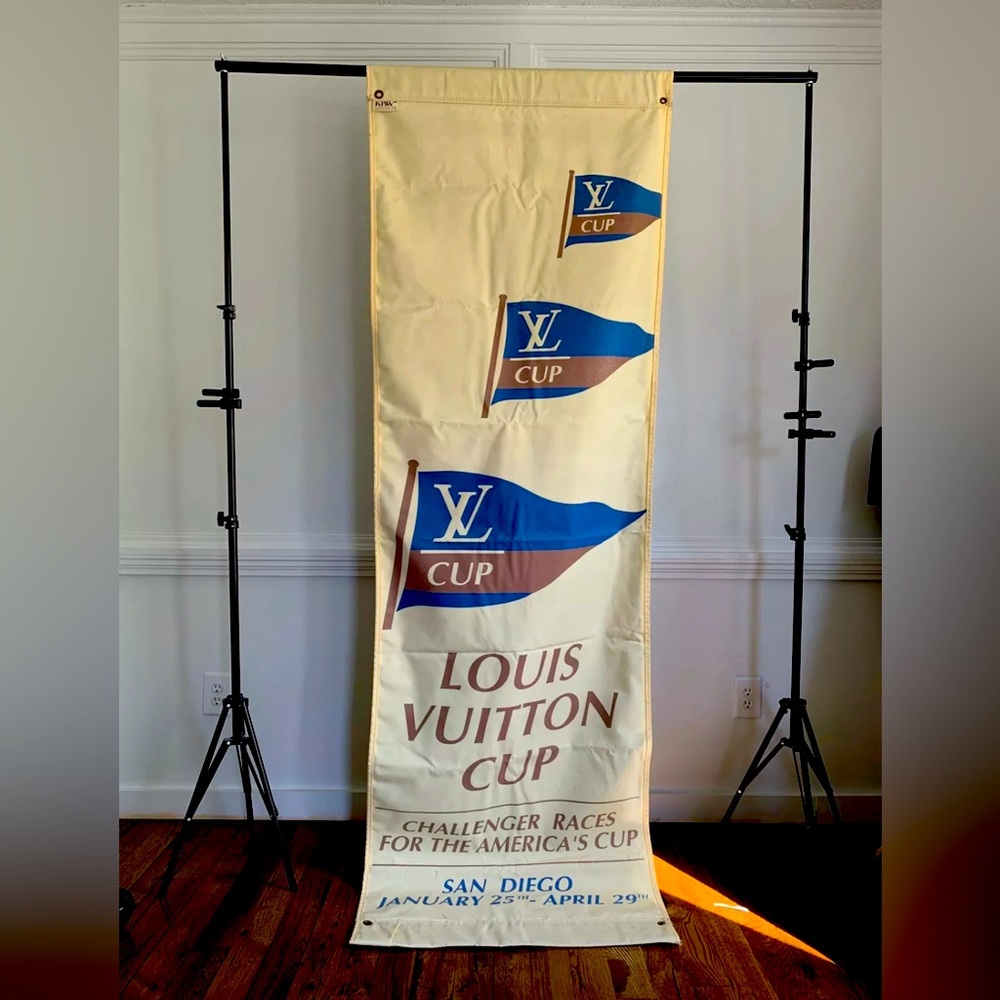 Louis Vuitton Banner The Challenger Cup Races 1995 San Diego Sailing Boat RARE